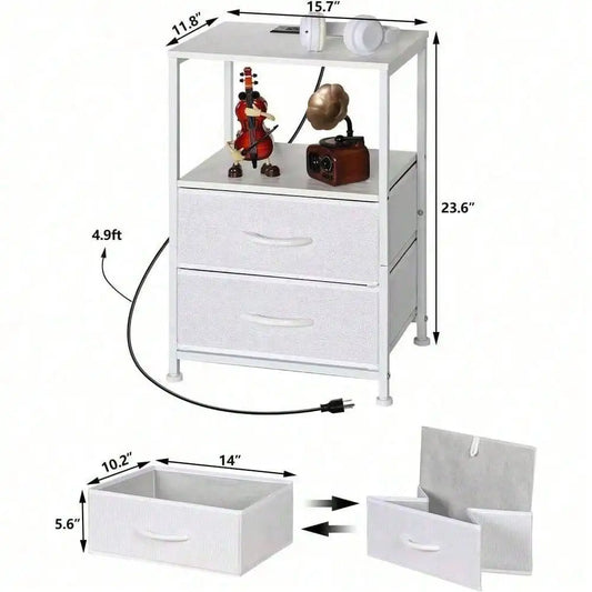Bedroom Nightstand Set of 2