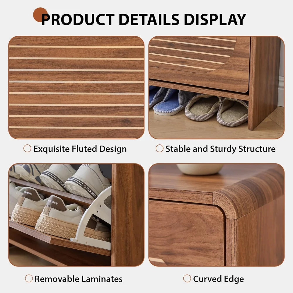 Entryway Shoe Storage Flip Drawers