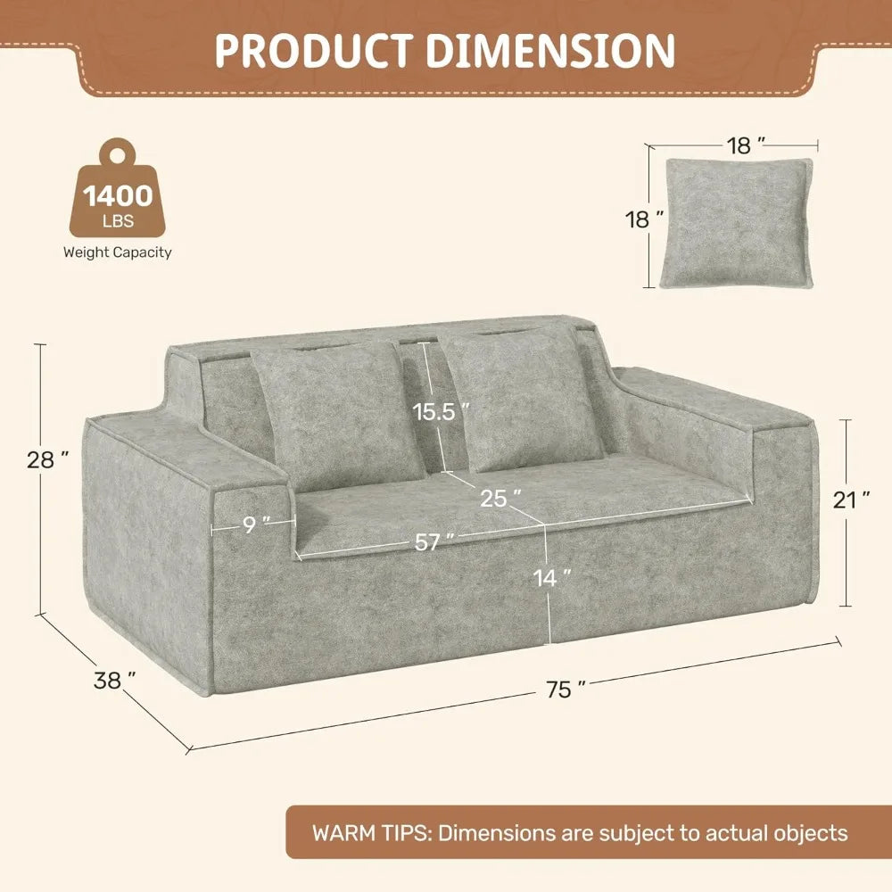 75'' Modern Loveseat Sofa