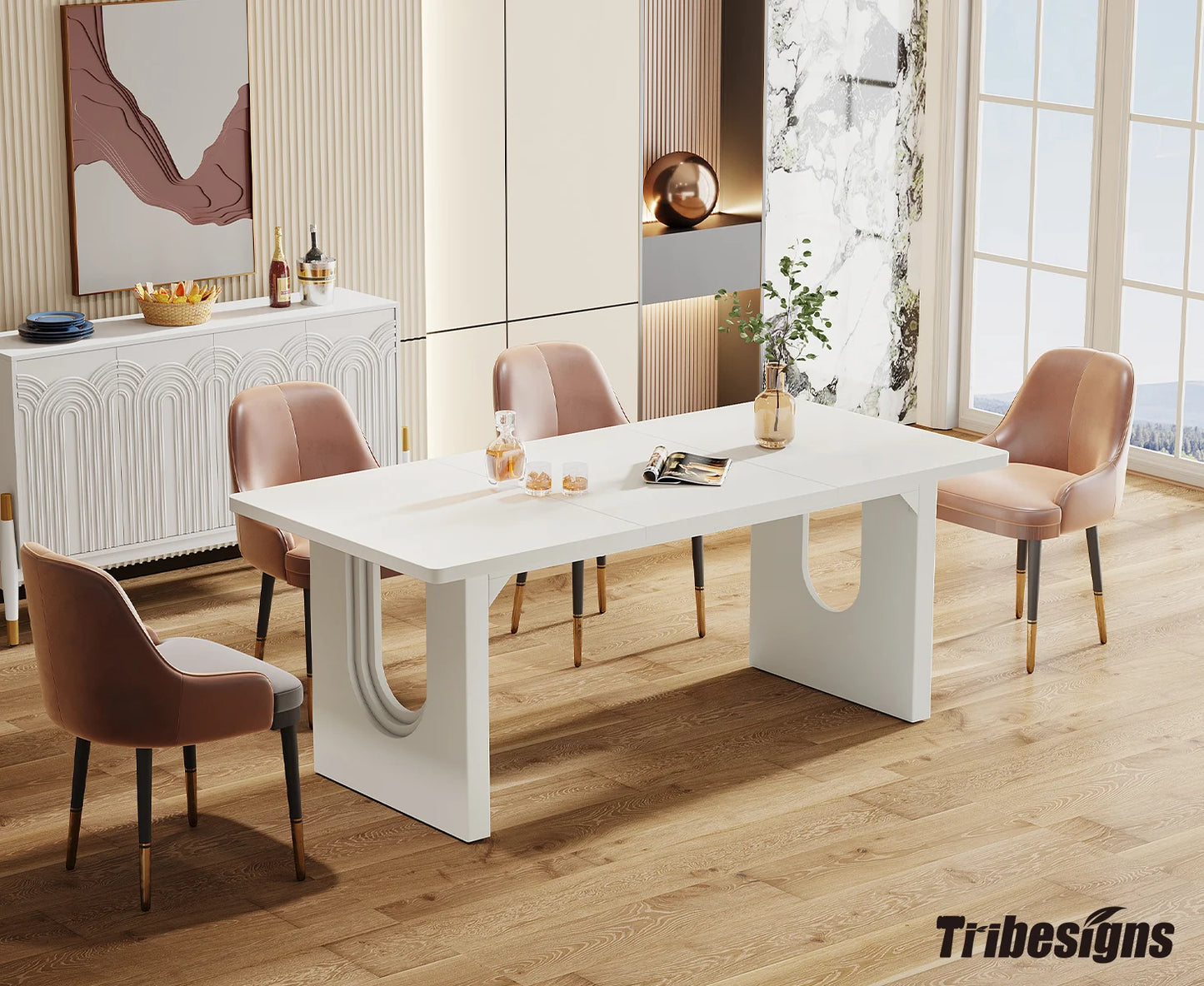 71" Modern Wood Dining Table