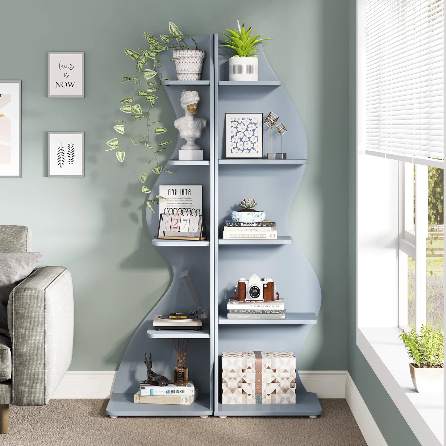 Modern Wavy Corner Shelf