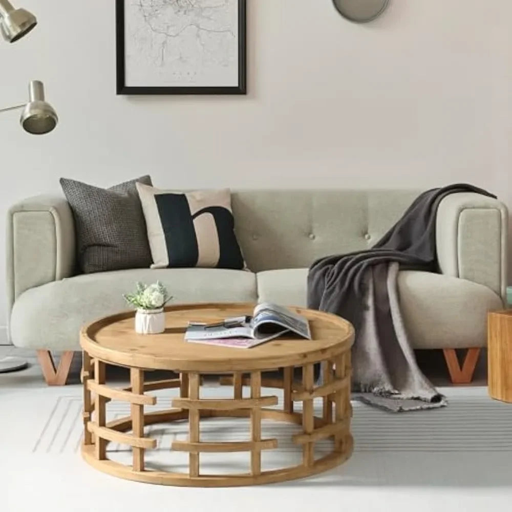 31.5" Farmhouse Round Coffee Table