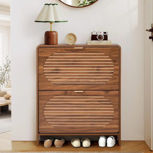 Entryway Shoe Storage Flip Drawers