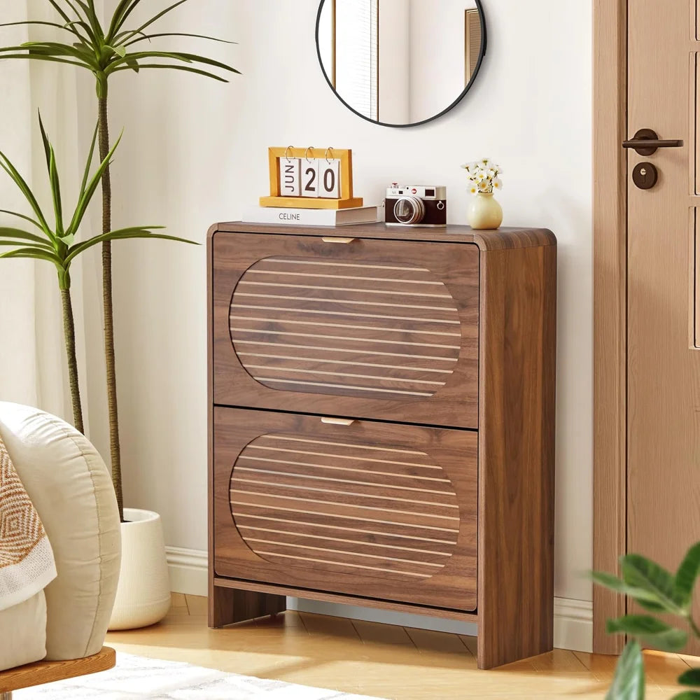 Entryway Shoe Storage Flip Drawers