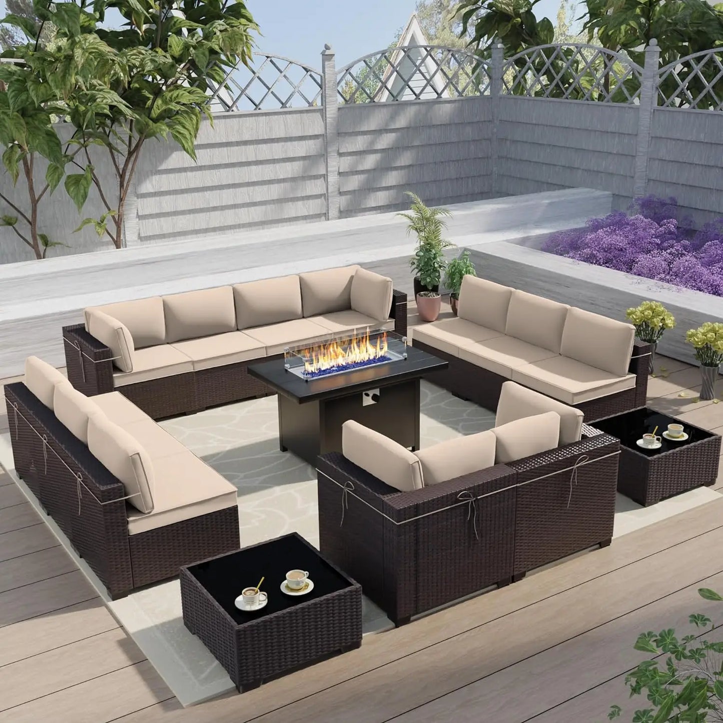 11 Piece Patio Furniture Conversation Set