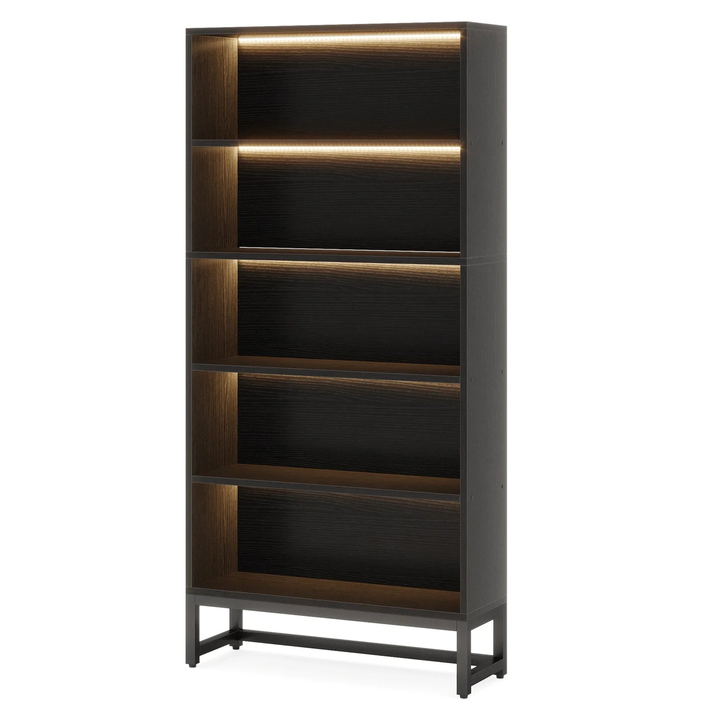 71" Bookcase with LED Lights
