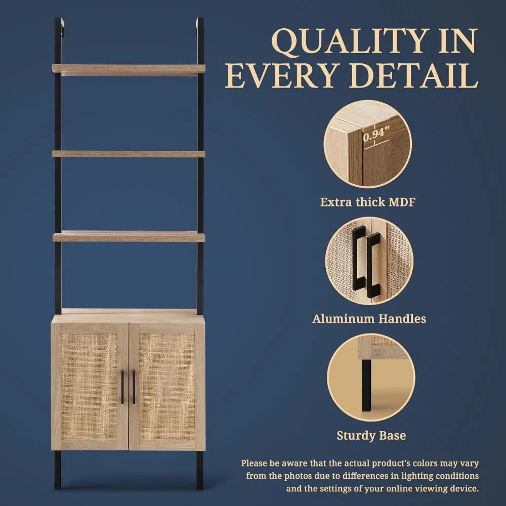 5 Tier 73" Ladder Bookcase