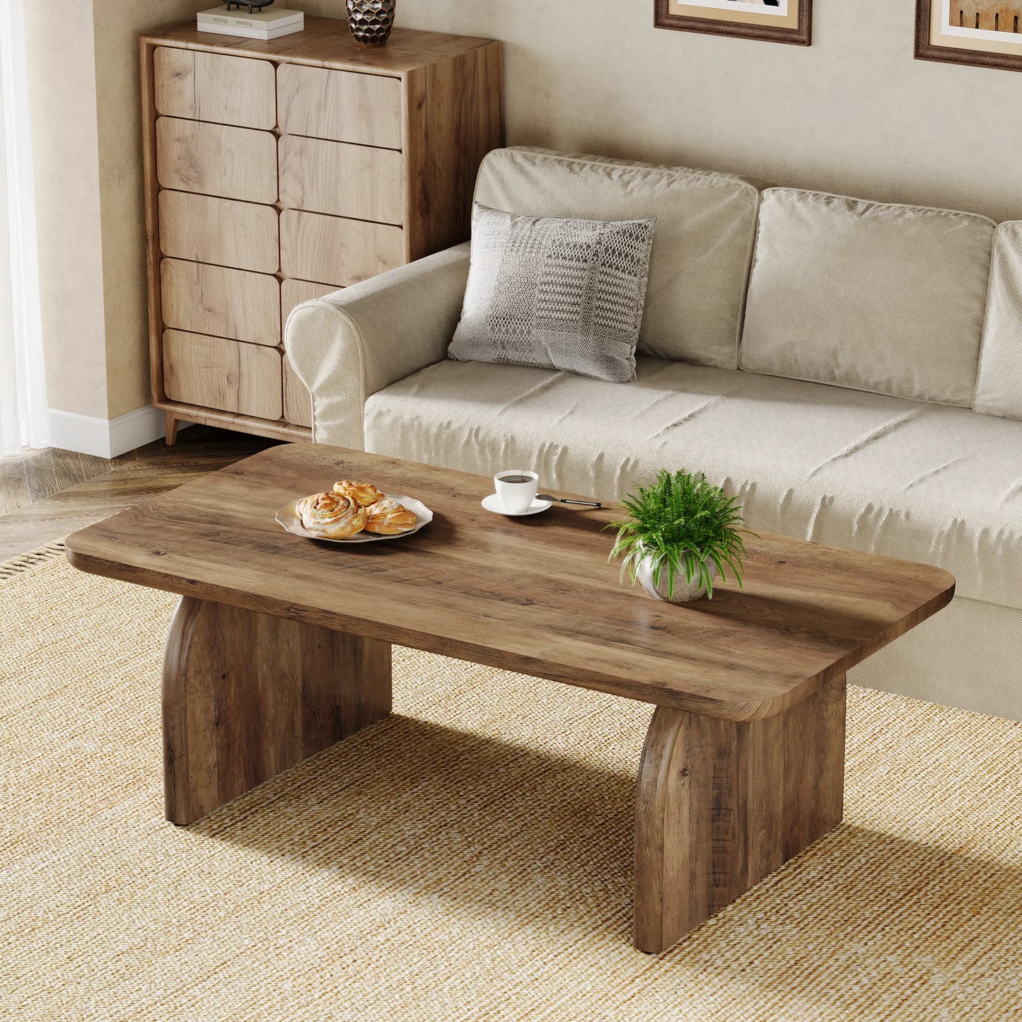 47" Farmhouse Rectangular Coffee Table