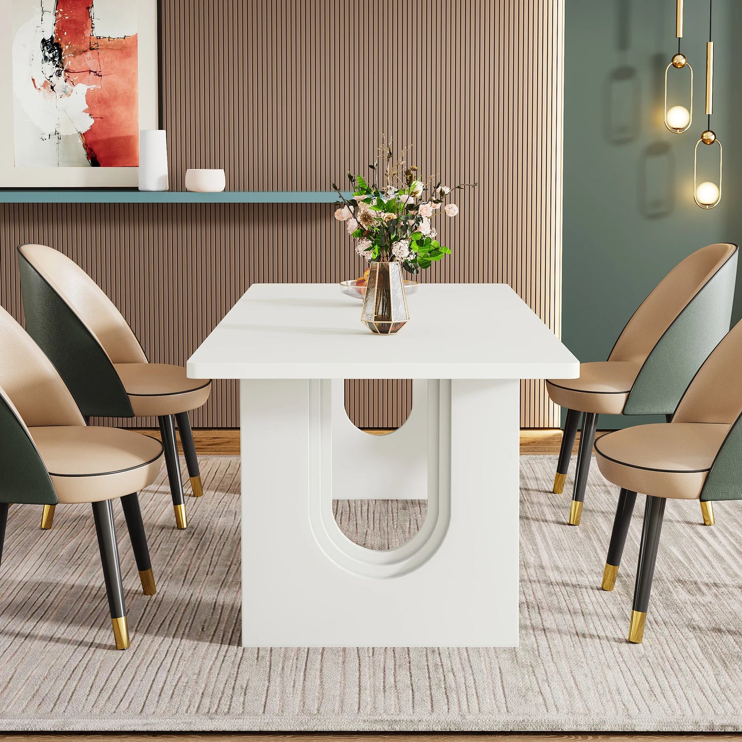 71" Modern Wood Dining Table