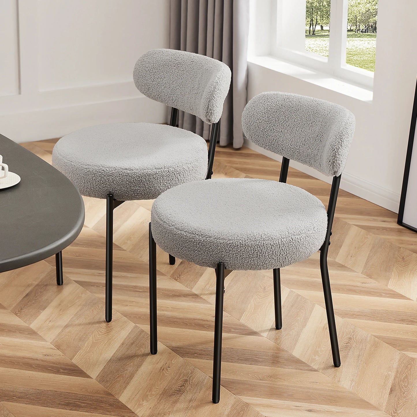 Round Dining Chairs Set of 2