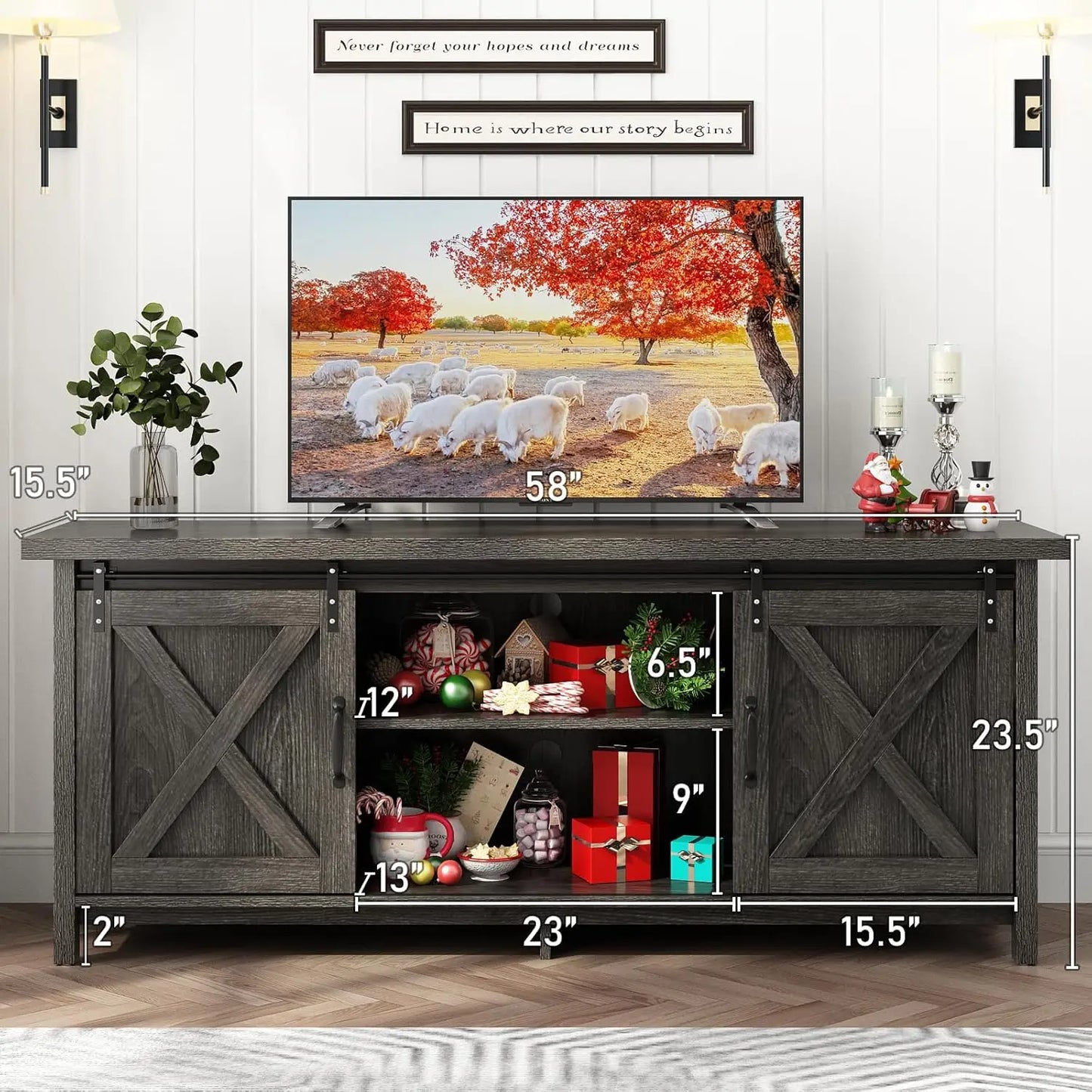 Rustic Farmhouse Entertainment Center