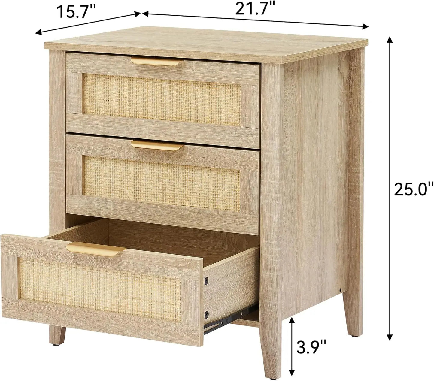 BOHO Rattan Nightstand