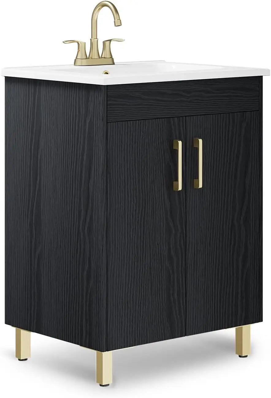 24" Bathroom Vanity with 2 Soft Close Doors and Drawers