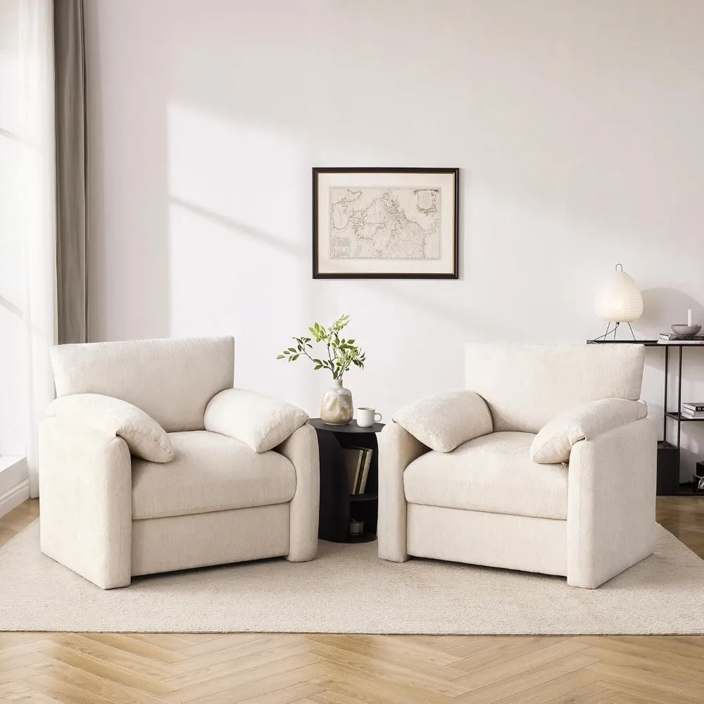 Chenille Oversized Armchair