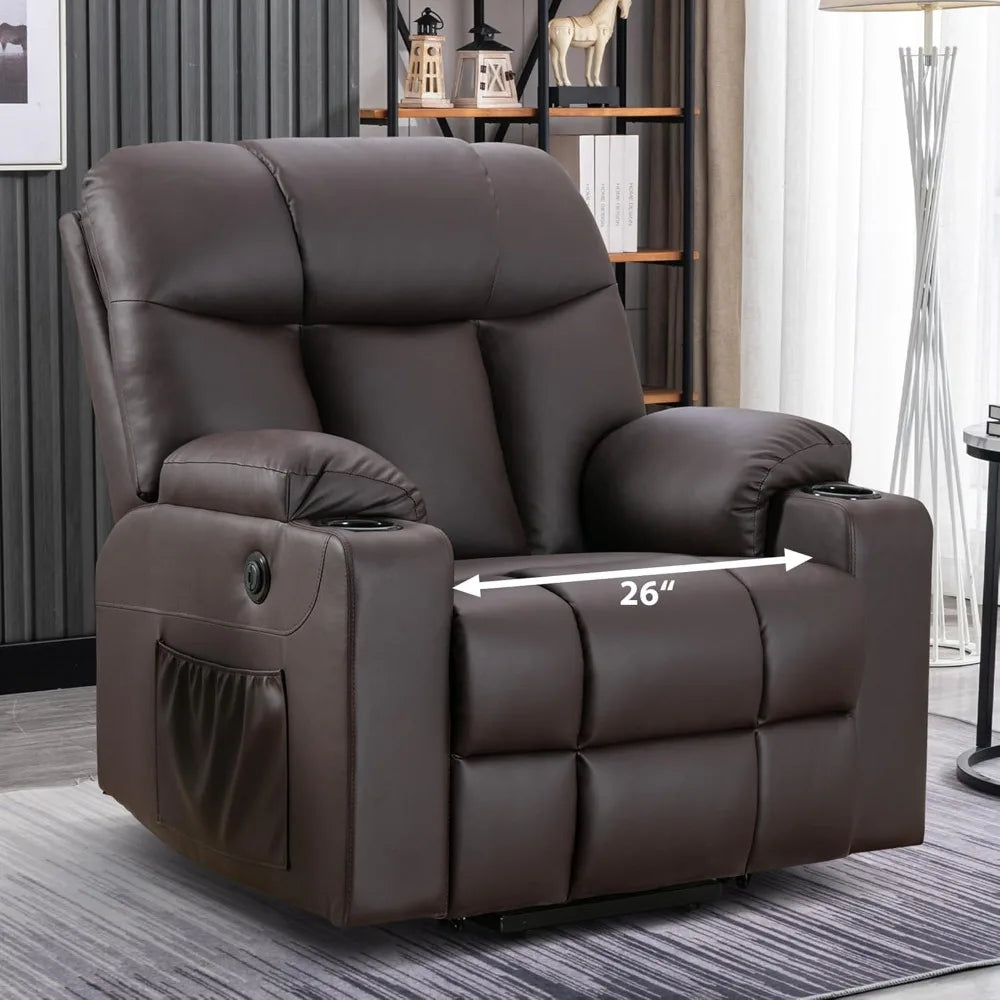 Oversized Recliner Heated & Massage Chair