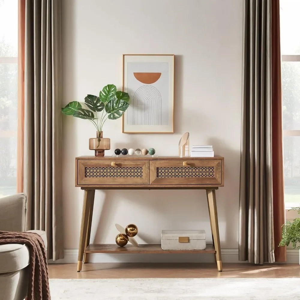 42" Mid Century Modern Console Table