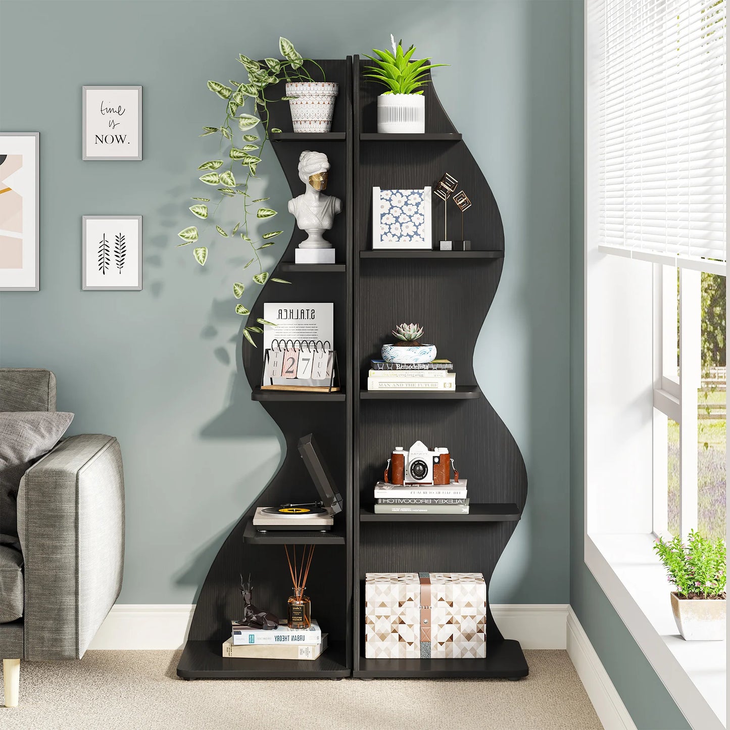 Modern Wavy Corner Shelf