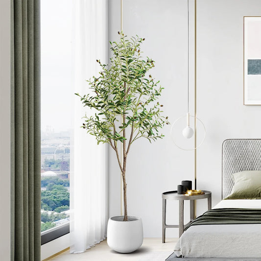 Artificial Potted Olive Plant