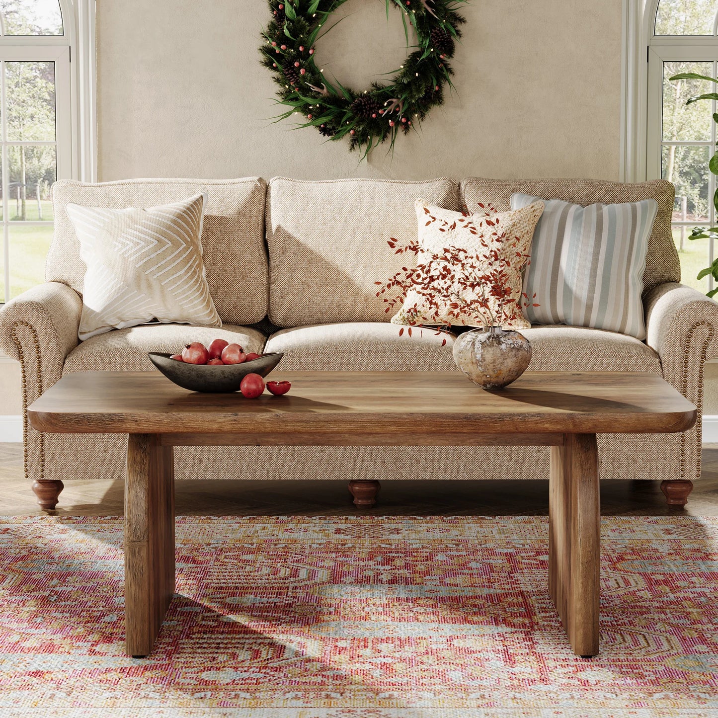 47" Farmhouse Rectangular Coffee Table