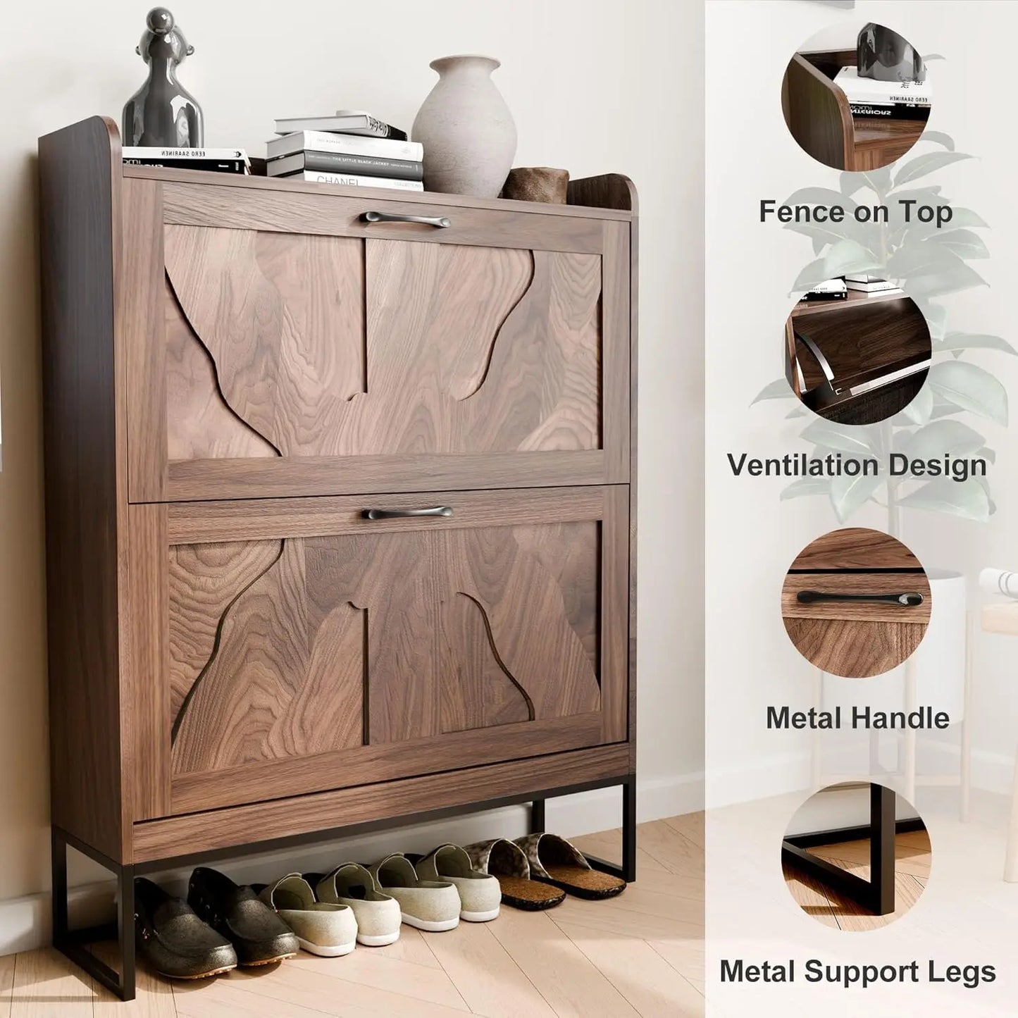 Shoe Storage With Flip Drawer