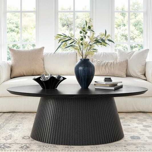 Fluted Oval Coffee Table