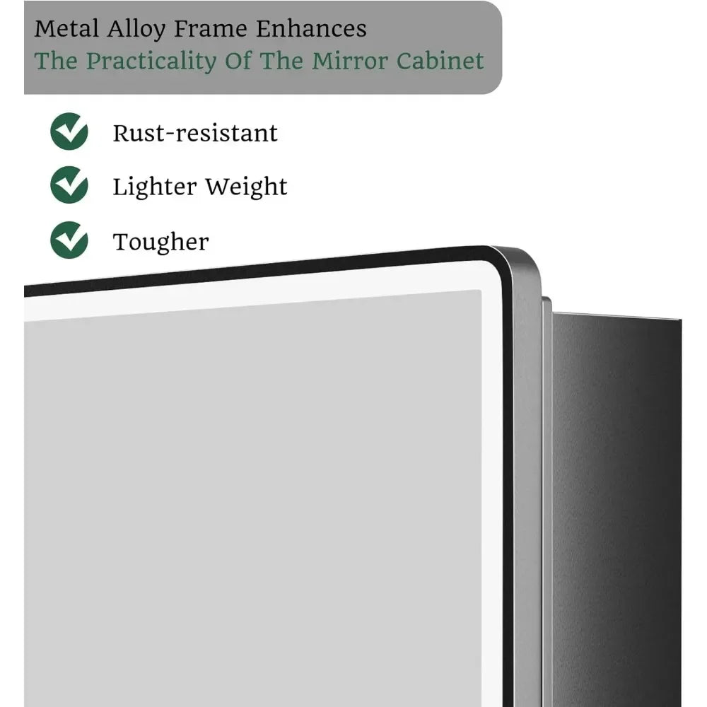 30x32 Lighted Medicine Cabinet with Mirror