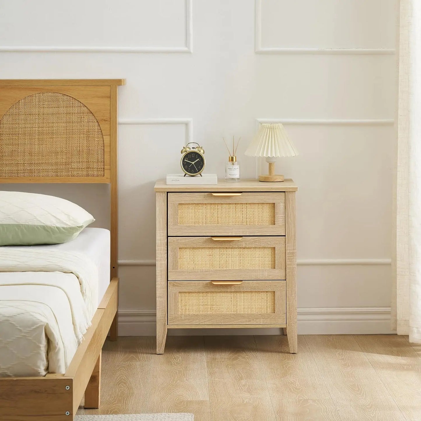 BOHO Rattan Nightstand