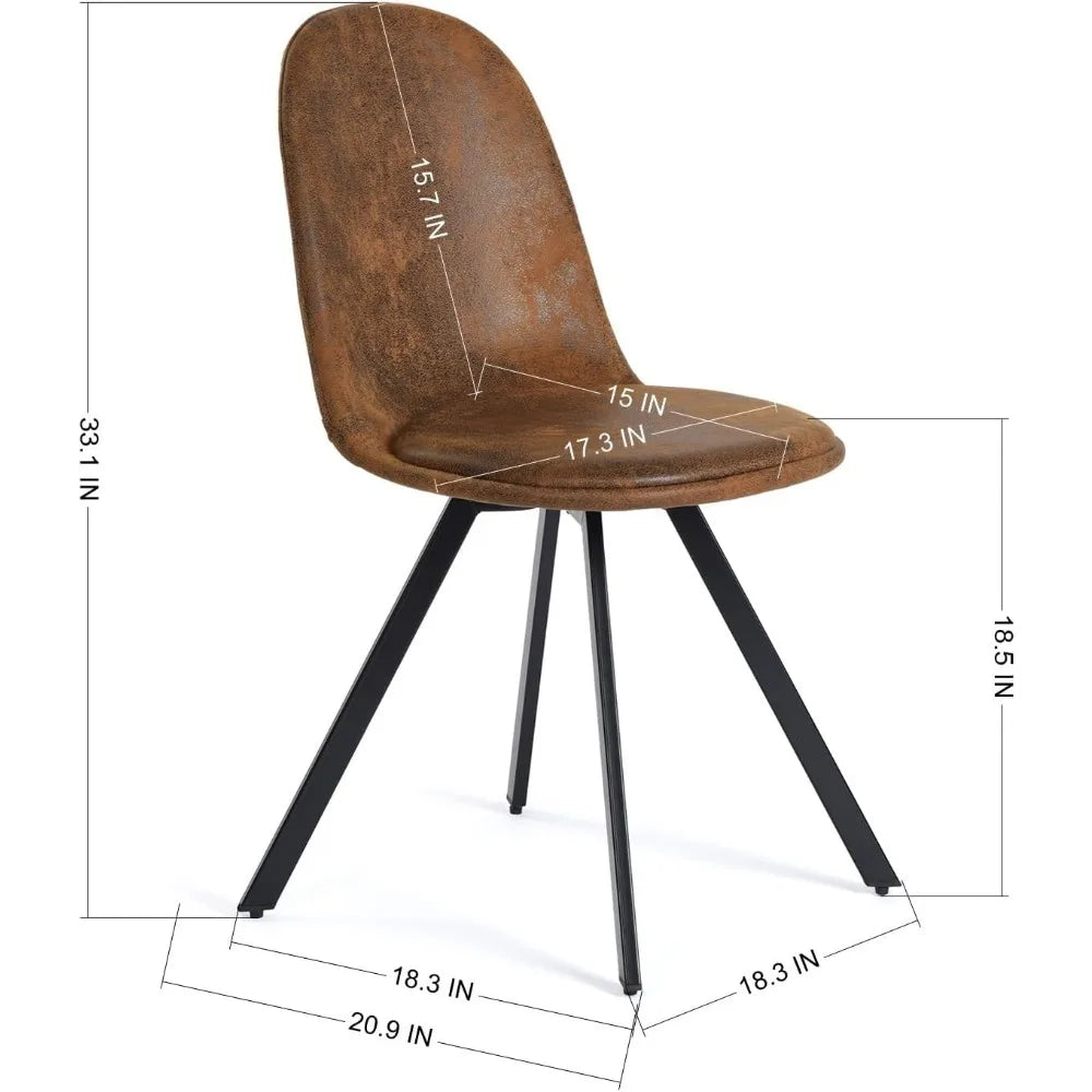 5-Piece Mid-Century Dining Set - 63" Rectangular Table & 4 Swivel Upholstered Chairs