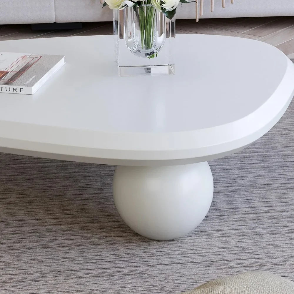 Modern D-Shaped Coffee Table