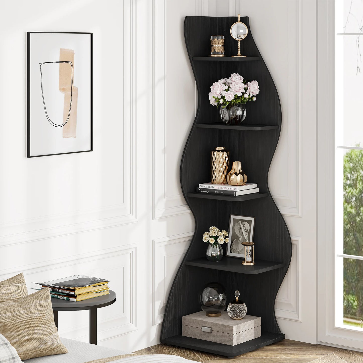 Modern Wavy Corner Shelf