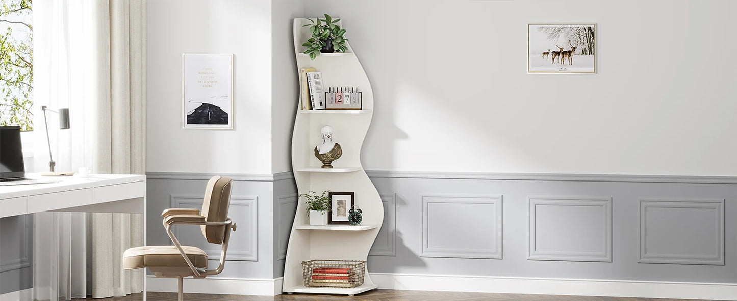 Modern Wavy Corner Shelf