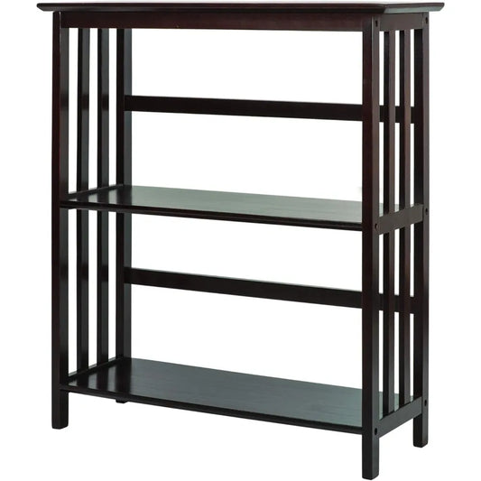 Mission Style 3-Shelf Bookcase