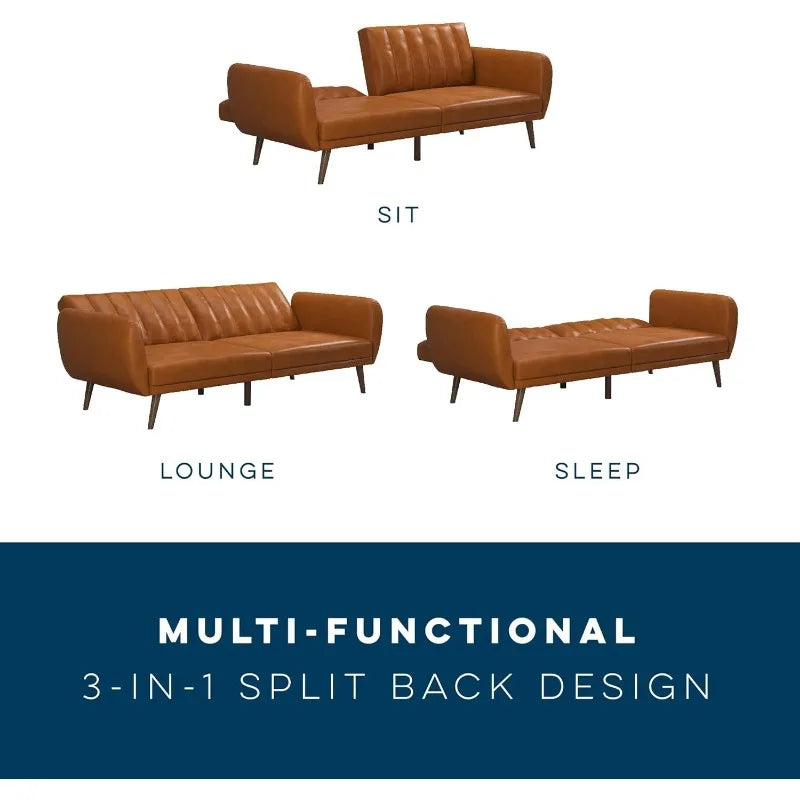 Faux Leather Sofa Bed