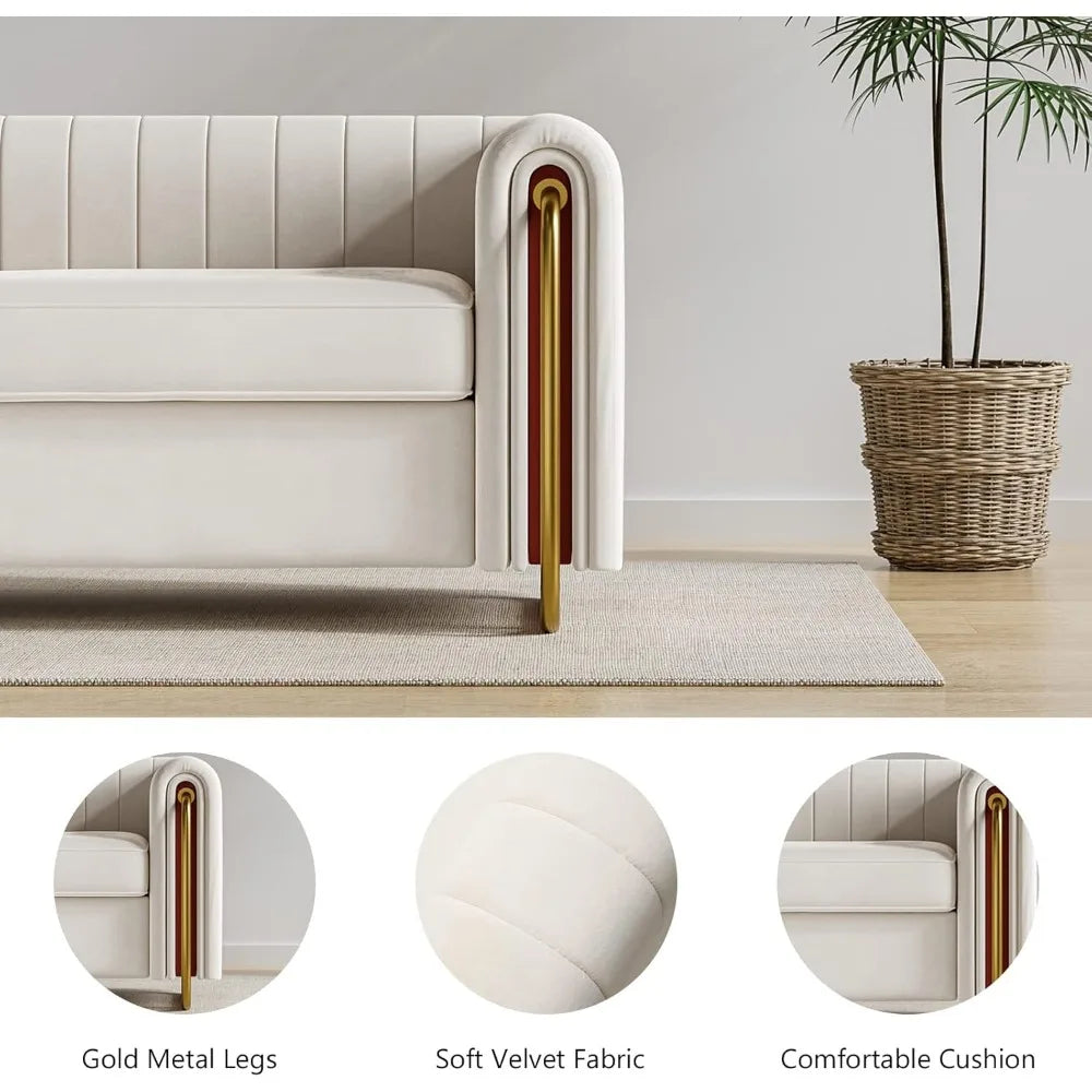 84" Modern Velvet Sofa