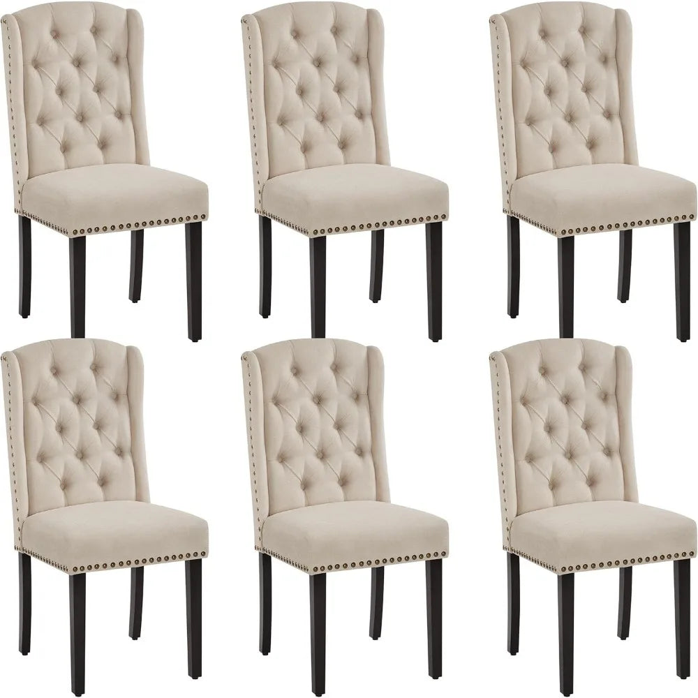 Tufted Dining Chairs Set of 6