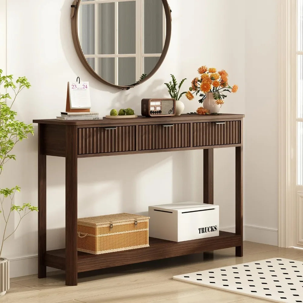 BOHO Fluted Console Table