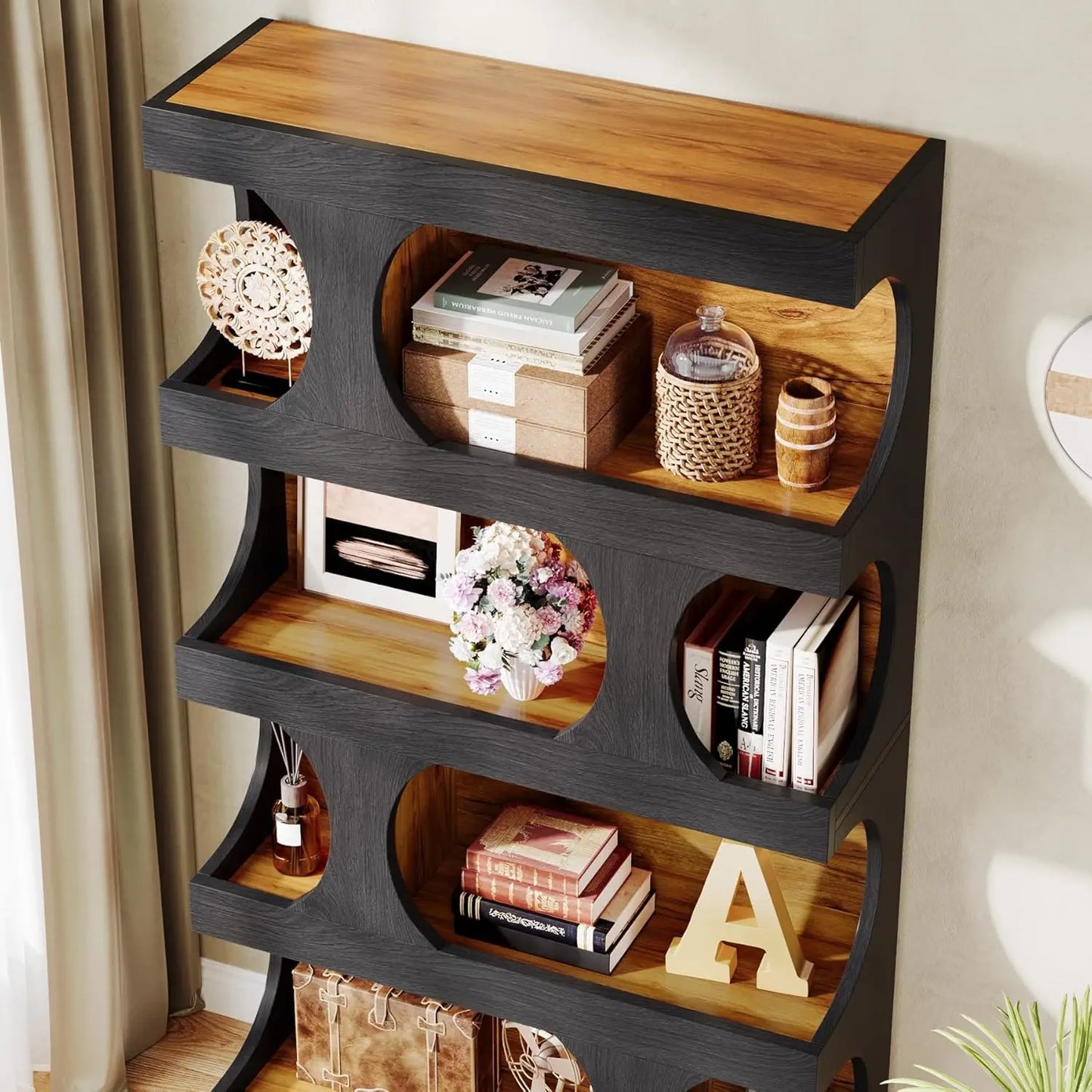 71" Modern Bookcase Set of 2
