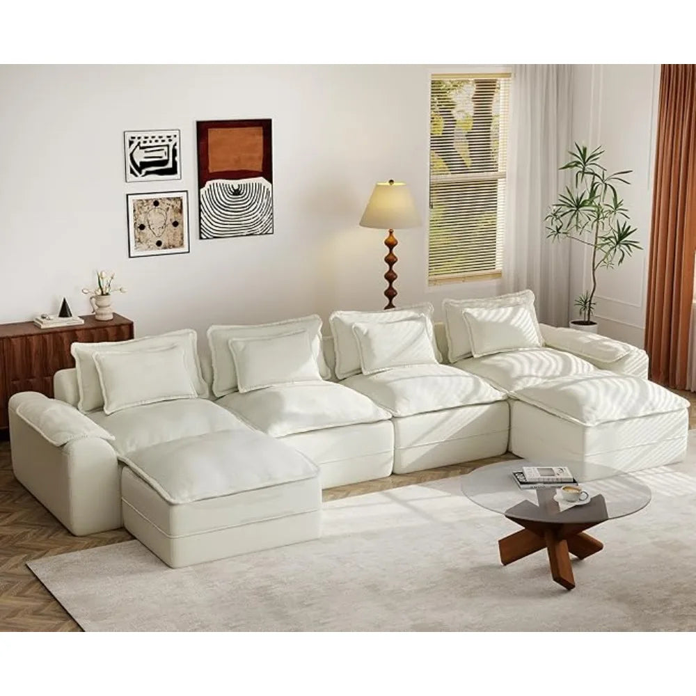 152" Cloud U-Shaped Sectional
