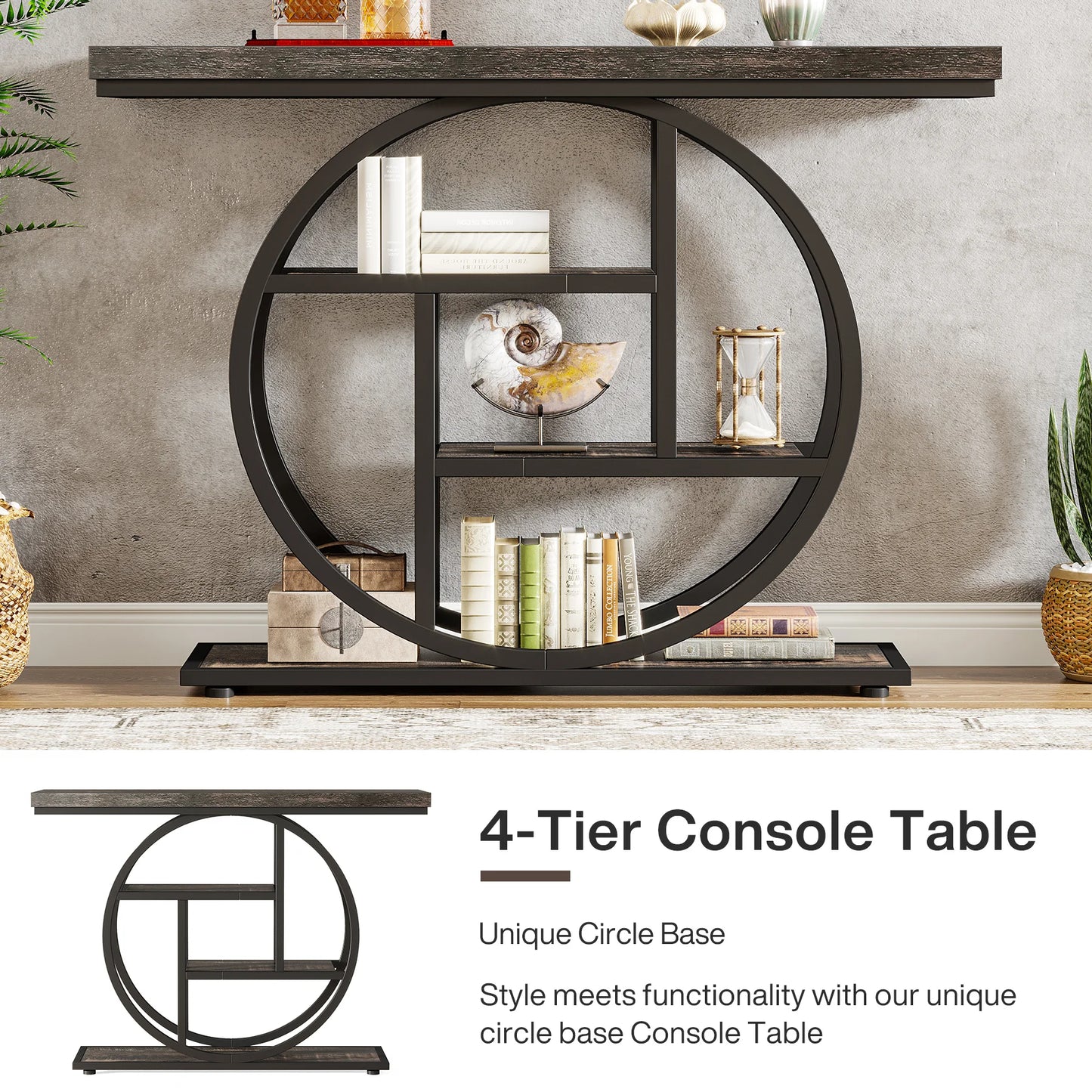 41.3" 4-Tier Console Table