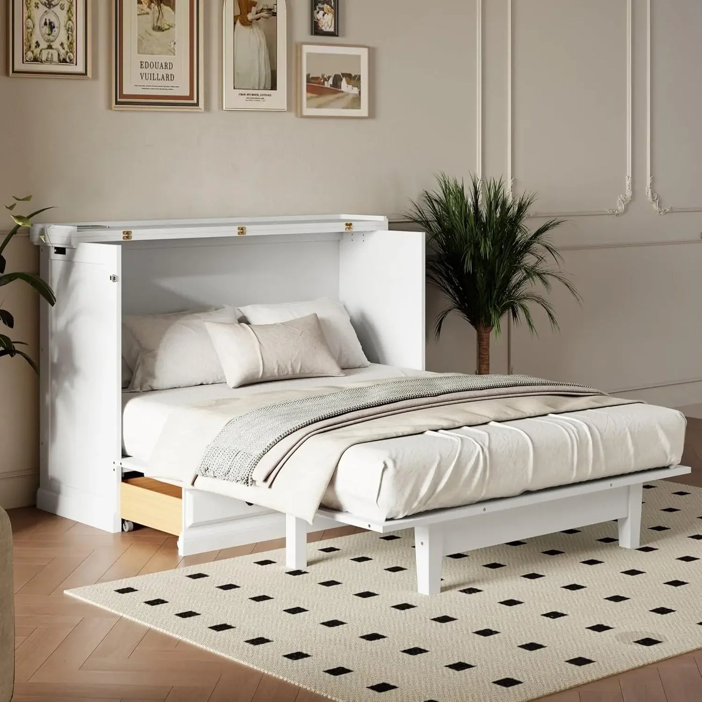 Solid Pine Full Murphy Bed