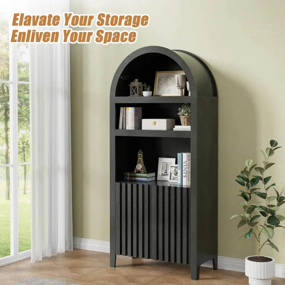 71" Tall Arched Display Cabinet