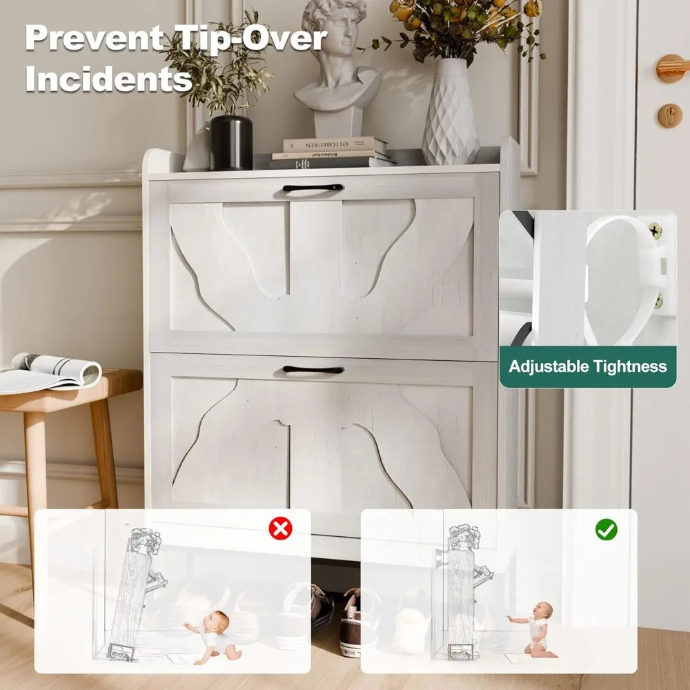 Shoe Storage With Flip Drawer