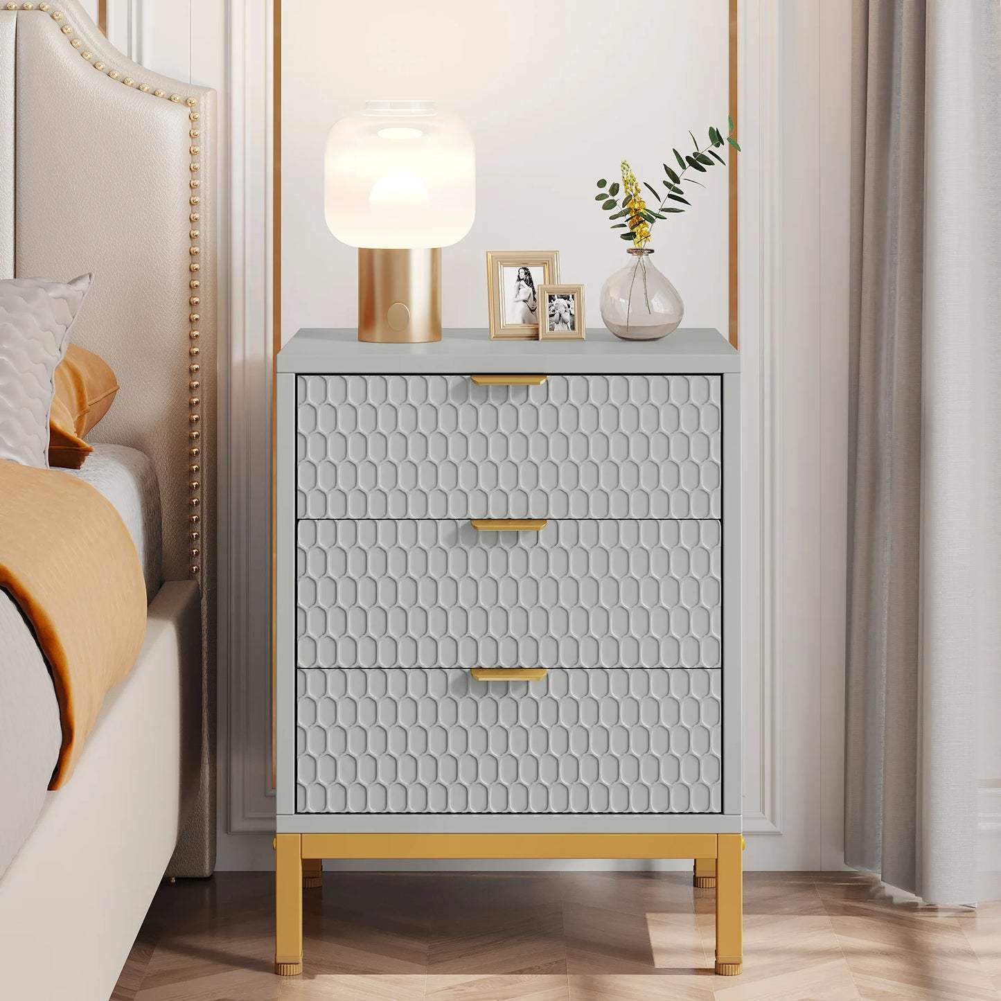 Honeycomb Modern Nightstand