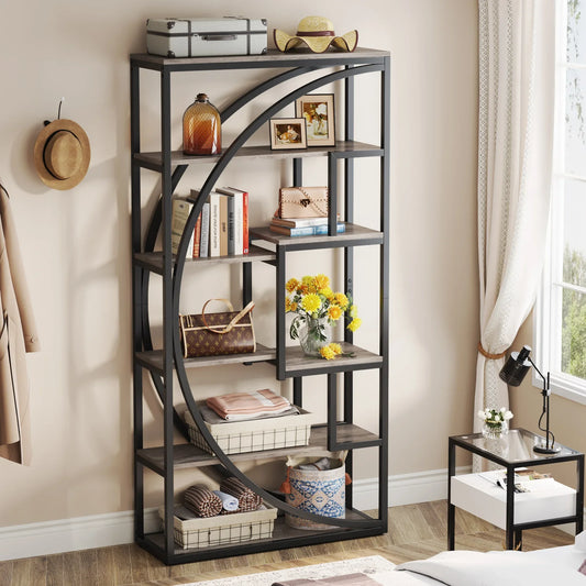 71" 5 Tier Etagere Bookcase