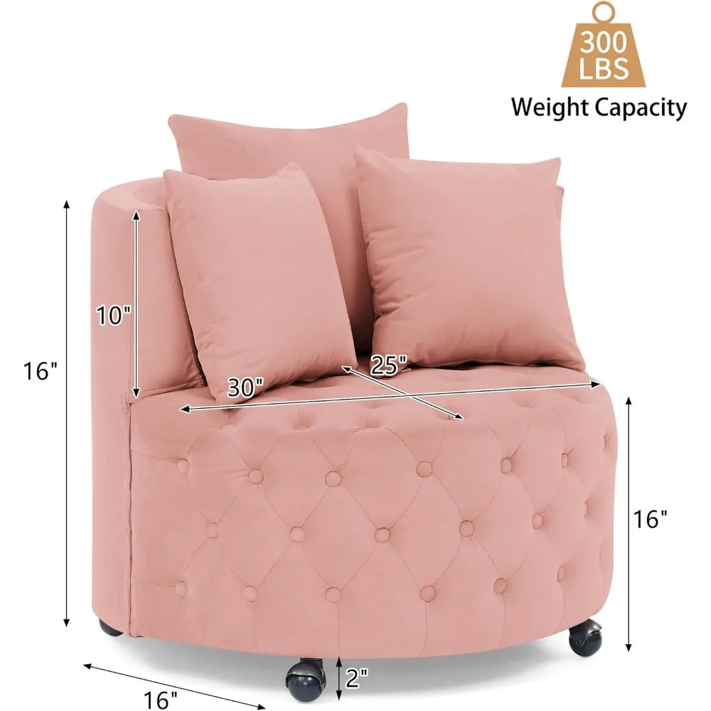 Swivel Barrel Accent Chair