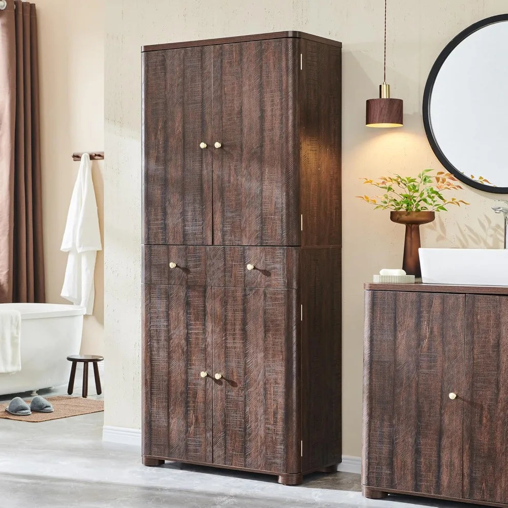 71" Tall Bathroom Storage Cabinet