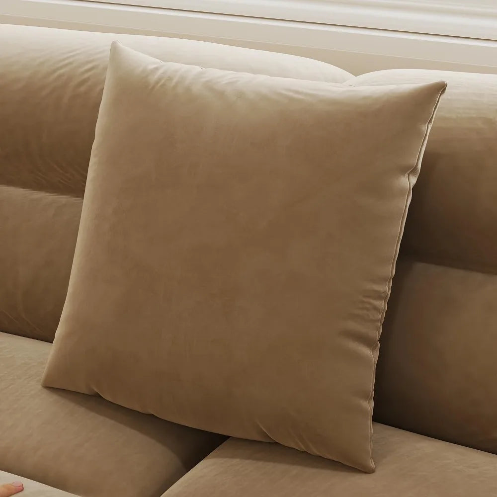 110" Curved Boneless Couch with Deep Seats