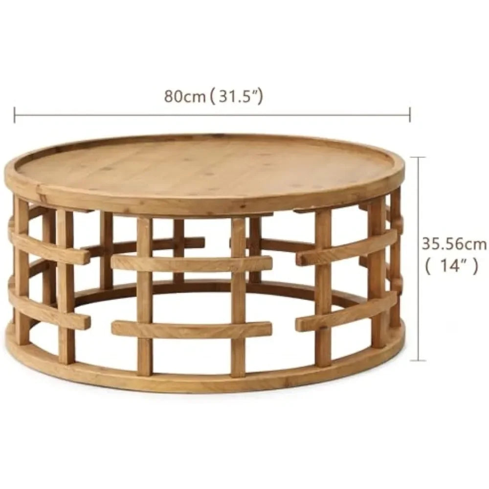31.5" Farmhouse Round Coffee Table