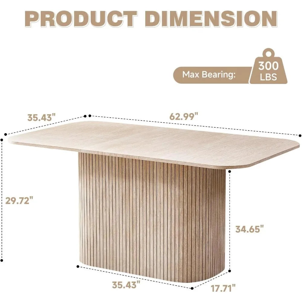 63" Modern Dining Table