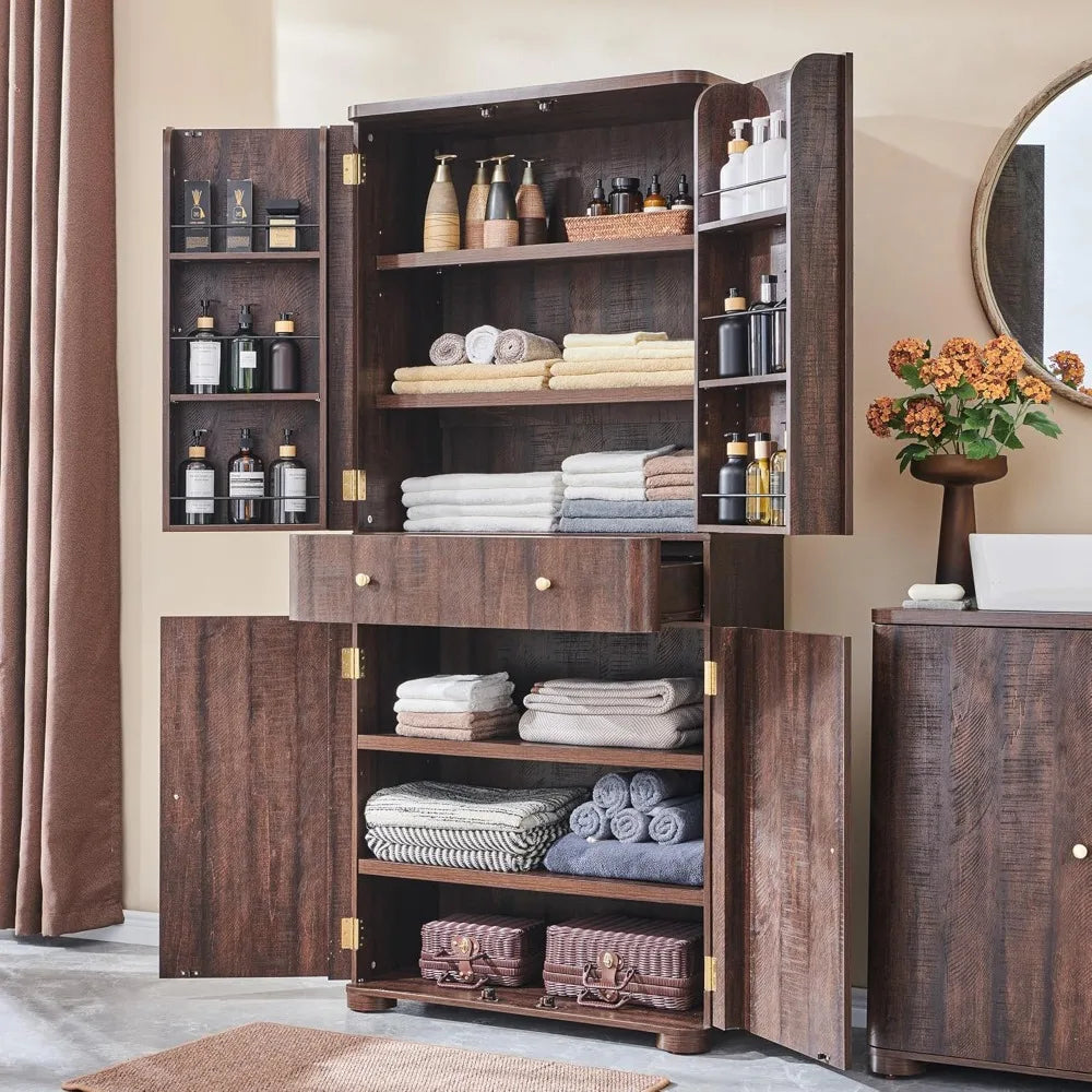 71" Tall Bathroom Storage Cabinet